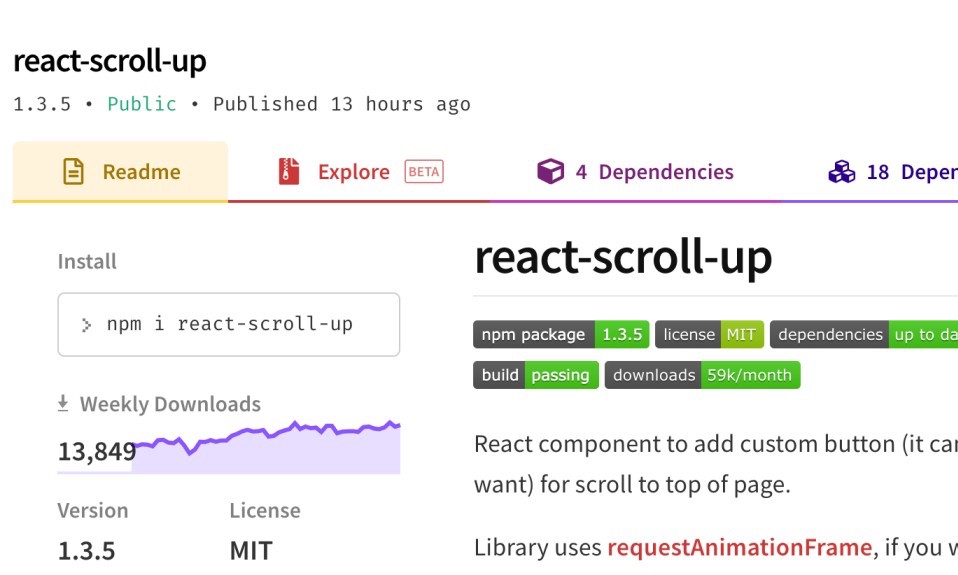 react-scroll-up 라이브러리에 PR을 했습니다